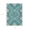 Homeroots 3' X 5' Teal Blue And Ivory Tribal Washable Indoor Outdoor Area Rug 598154 - alternate 7