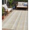 Homeroots 5' X 8' Ivory Beige And Tan Plaid Washable Indoor Outdoor Area Rug 613970 - alternate 1