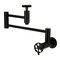 Kingston Brass Wall Mount Pot Filler Faucet with Knurled Handle, Matte Black KS8100RKX - alternate 1