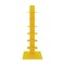Homeroots 38" Yellow Metal Six Shelf Modern Tower Bookcase 654139 - alternate 1