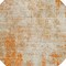 Homeroots 8' Orange And Ivory Round Abstract Washable Indoor Outdoor Area Rug 612342 - alternate 7