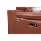 Homeroots 87" Camel Italian Leather Metal USB Reclining Sofa 720456 - alternate 9