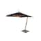 Bambrella 8.5' Square Bamboo Cantilever Umbrella with Navy Canopy and 297lb Granite Base System 2.6m SQ-SW-S-N-BS - alternate 1