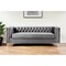 Homeroots 84" Gray Velvet Sofa With Silver Legs 543944 - alternate 1