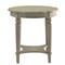Homeroots 24" Light Slate Gray Solid Wood Round End Table With Shelf 286348 - alternate 1