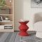 Leisuremod Aura Modern Side Table - Double Hourglass Design, ABS Plastic, Indoor/Outdoor Use AST15R - alternate 7