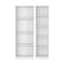 Homeroots Set of Two White Wood Nine Tier Modular Bookcase, 2PK 546623 - alternate 1