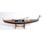 Homeroots 8" Black and Red Venetian Gondola Hand Painted Decorative Boat 401944 - alternate 1