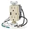 Leviton USBReceptacle, 15A, Almond, Thermoplastic GUAC1-T - alternate 5