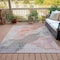 Homeroots 3' X 5' Salmon And Gray Abstract Washable Indoor Outdoor Area Rug 631851 - alternate 9