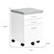 Homeroots 25" White And Gray Particle Board and Wood Filing Cabinet With Drawers 333354 - alternate 10