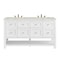 James Martin Vanities Breckenridge 60'' D Vanity, Bright White, w/ Victorian Sil Quartz Top w/FreePower Wireless Charger 330-V60D-BW-FVSL - alternate 1