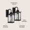 Jonathan Y Cary 5.9" 1-Light Iron/Glass Traditional Modern Lantern LED Outdoor Sconce, Black, 2PK JYL7606A-SET2 - alternate 9