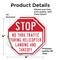 Signmission Stop No Thru Traffic During Helicop, 4 inch X 4 inch, Vinyl Decal, 2PK OC-D-2PACK-4-210 - alternate 4