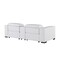 Homeroots 110" White Top Grain Leather Reclining Metal USB Sofa 720304 - alternate 8