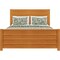 Homeroots Brown Ribbed Texture Solid Wood Queen Bed Frame 523652 - alternate 7