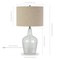 Homeroots 26" Clear Glass Gourd Table Lamp Coastal With Flax Drum Shade 524432 - alternate 7