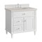 James Martin Vanities Lorelai 36" Single Vanity, Bright White, w/ 3 CM Siberian Silestone Top 424-V36-BW-3SFR - alternate 8