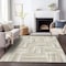 Homeroots 10' X 14' Ivory Beige And Gray Geometric Washable Indoor Outdoor Area Rug 598273 - alternate 9
