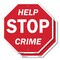 Signmission Help Stop Crime, 6 inch X 6 inch, Plastic Sign, 2PK OC-P-2PACK-6-72 - alternate 1