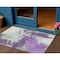 Homeroots 3' X 5' Purple Mint Green And Ivory Abstract Washable Indoor Outdoor Area Rug 618484 - alternate 1