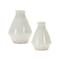 Homeroots Set of Two White Bud Terracotta Table Vase, 2PK 516239 - alternate 1