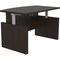 Safco Adjustable Desk Aberdeen Height-Adjustable 72" Bow Fron, 49.3 in H, 72 in W X Wood, Mocha ABDH7242LDC - alternate 1