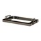 Homeroots Set of Two Pewter Aluminum And Mirrored Glass Handmade Serving Trays 625662 - alternate 8