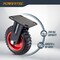 Powertec 6" Caster Wheels (1 Swivel & 1 Fixed), Heavy-Duty Industrial Plate Casters with Rubber Knobby Tread 17056 - alternate 3