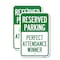 Signmission Reserved Parking - Perfect Attendance Winner, 12'' X 18'' 2 Signs, Heavy Gauge Aluminum, 2PK A-1218-2PACK-23147 - alternate 1