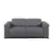 Homeroots 73in Dark Gray and Black Italian Leather Power Reclining Loveseat 720487 - alternate 1