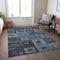 Homeroots 10' X 14' Blue Gray And Charcoal Geometric Washable Indoor Outdoor Area Rug 605024 - alternate 9