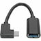 Tripp Lite USB C to USB-A Cable Right Angle 3.1 5 Gbps USB Type C M/F 6in U428-06N-F-CRA - alternate 1