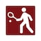 Sign Solutions Usa Tennis (Symbol), 30 in W x Square, Aluminum Sign DUS10DWT3030RS-129 - alternate 1