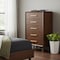 Homeroots 28" Walnut Solid Wood Five Drawer Chest 524124 - alternate 7