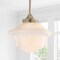 Jonathan Y Kurtz 9.5" Adjustable Drop Metal/Glass LED Pendant, Brass Gold/White JYL3517A - alternate 13