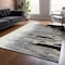 Homeroots 8' X 10' Black Gray And Ivory Abstract Washable Indoor Outdoor Area Rug 601179 - alternate 6