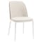 Leisuremod Tule Fabric Dining Side Chair with White Powder-Coated Steel Frame, Walnut/Beige TWCWN18BG - alternate 1