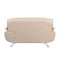 Homeroots 64in Beige And Silver Faux Leather Love Seat 329460 - alternate 8