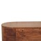 Homeroots 32in Brown Solid Wood Storage Oval Bench With Flip Top 723825 - alternate 10