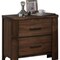 Homeroots 25" Brown Wood Two Drawer Nightstand 374190 - alternate 8