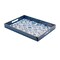 Homeroots 16" Blue And White Geometric Star And Trees Serving Tray With Handles 634487 - alternate 1