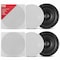 Pyle Pyle 10 in Ceiling Wall Mount Speakers - Full Range Sound, 2-Way, Flush Design, 35Hz-20kHz, 300W Peak PDIC106 - alternate 1