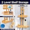 Serenelife Bamboo Hanging Shower Caddy with 2 Tiers, Anti-Slip Design for Bathroom Essentials, Self-Draining SLSHCD90 - alternate 5