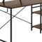 Homeroots 59" Walnut Wood and Stainless Steel L Shape Computer Desk 723781 - alternate 7