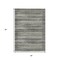 Homeroots 3' X 5' Pewter And Charcoal Striped Washable Indoor Outdoor Area Rug 631503 - alternate 8