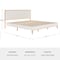 Martha Stewart Flynn King Size Solid Wood Platform Bed with Upholstered Base and Inset Headboard, Wood Slat Bottom MG-0900272F-LTB-K-WH-MS - alternate 9
