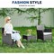 Yssoa Patio Furniture Set 3 Pieces Outdoor Rattan Wicker Chairs with Soft Cushion and Glass Coffee 3A88FNSOFASET3RATTANBLK - alternate 6