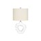 Homeroots 25" Cream Novelty Table Lamp With Cream Drum Shade 545865 - alternate 1