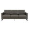 Leisuremod Lincoln Modern Leather 3-Seater Sofa with Stainless Steel Base LAB83GR-L - alternate 8
